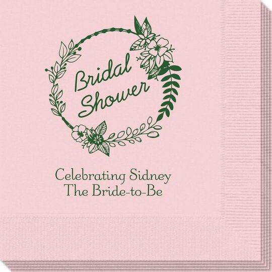 Bridal Shower Wreath Napkins
